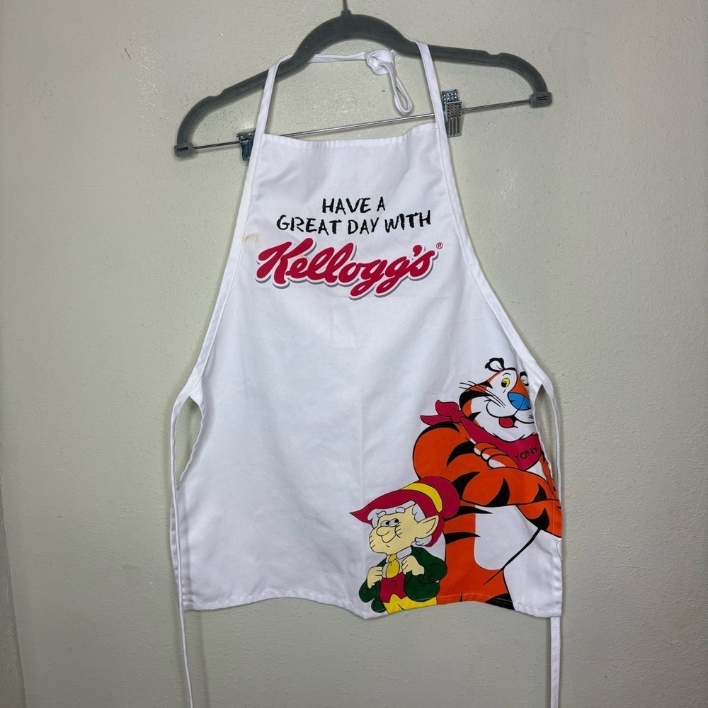 Kellogg's White Apron with Cartoon Characters Child's Size